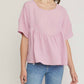 Entro - Round Neck Babydoll Top