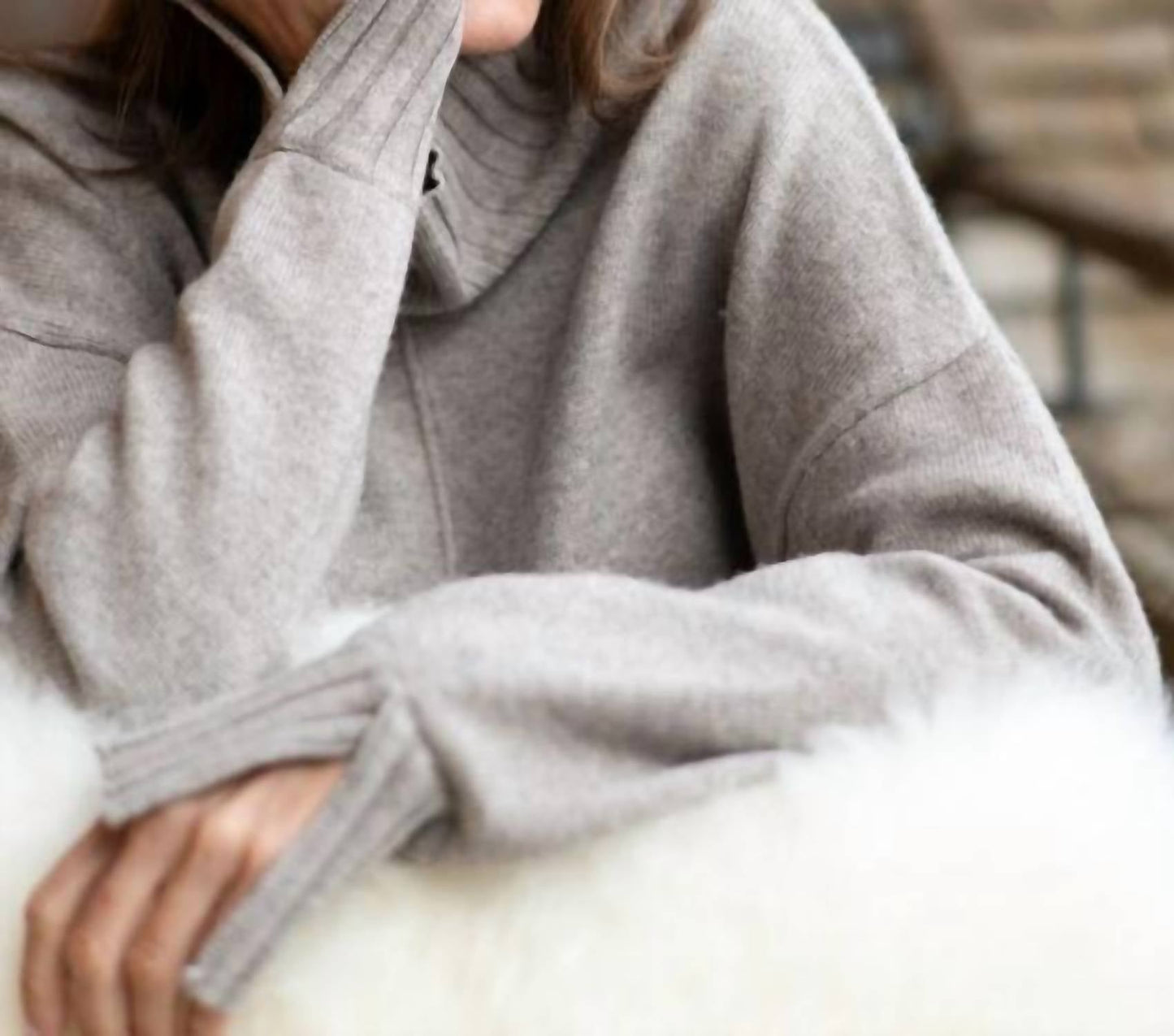 0039 Italy - Nima Mock Neck Wool Blend Sweater