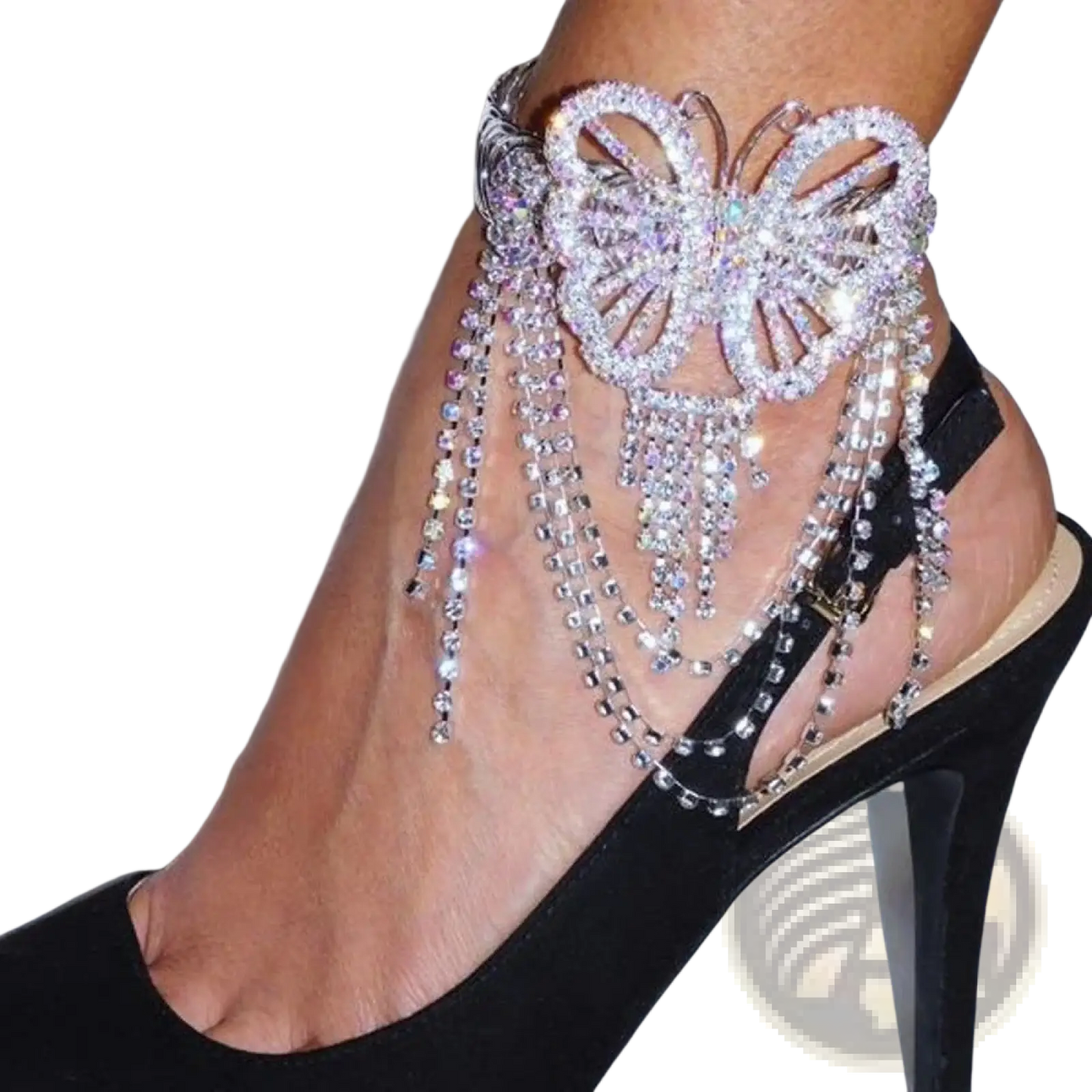 Fairy Butterfly Rhinestone Tassel Arm Chain Bracelet
