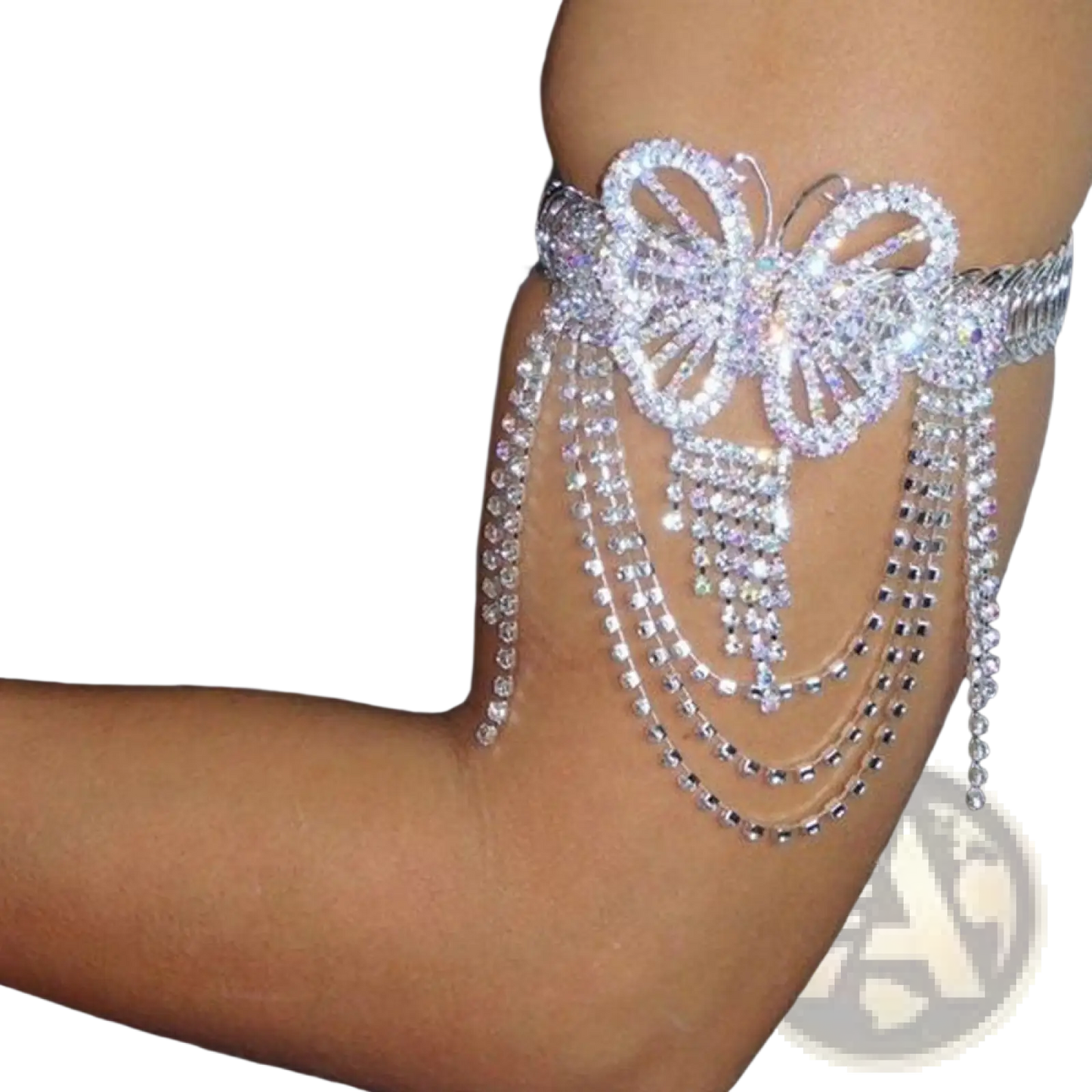 Fairy Butterfly Rhinestone Tassel Arm Chain Bracelet