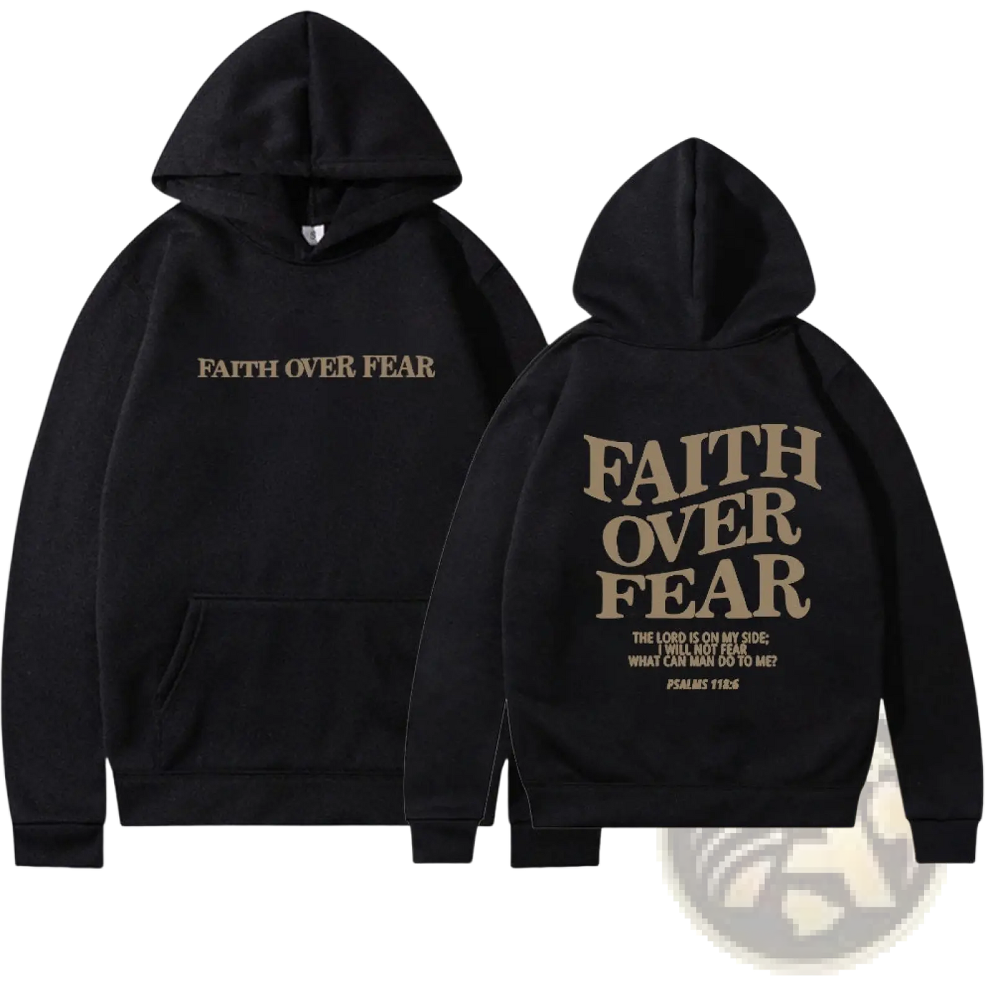 Faith Over Fear Psalm 118:6 Christian Aesthetic Hoodie
