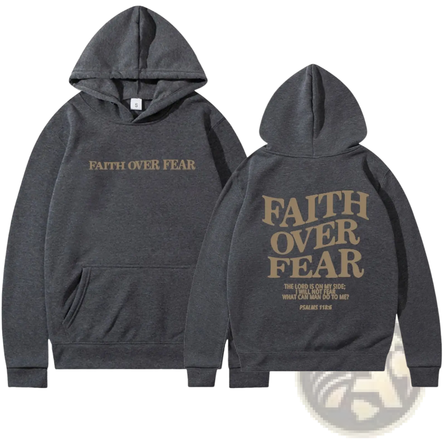 Faith Over Fear Psalm 118:6 Christian Aesthetic Hoodie