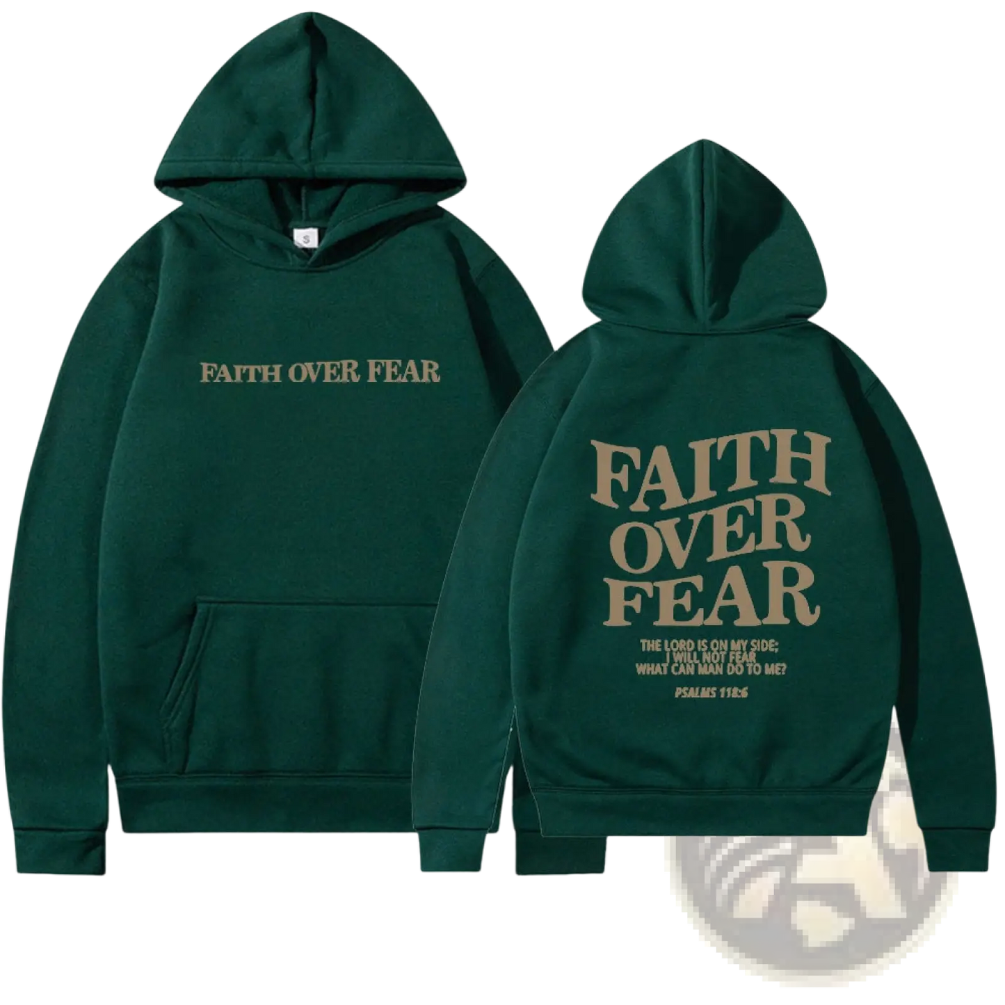 Faith Over Fear Psalm 118:6 Christian Aesthetic Hoodie