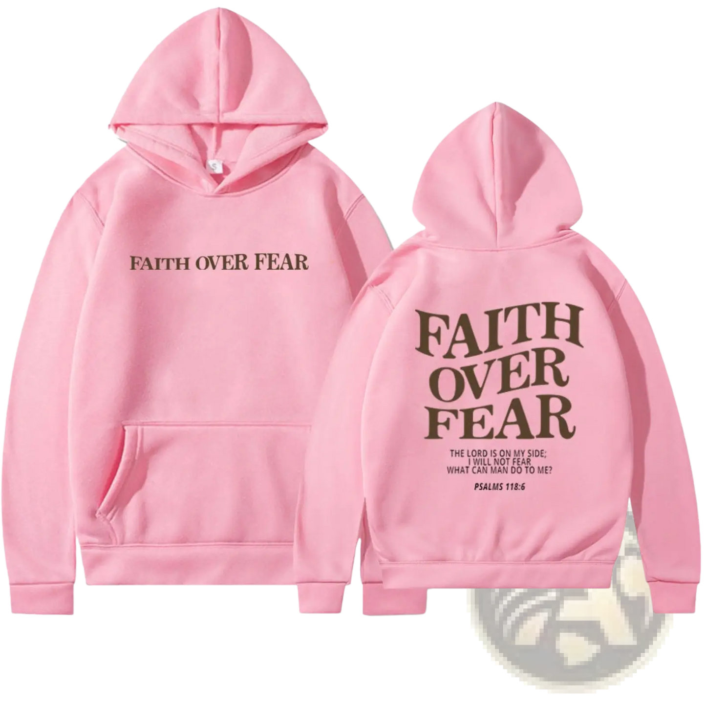 Faith Over Fear Psalm 118:6 Christian Aesthetic Hoodie