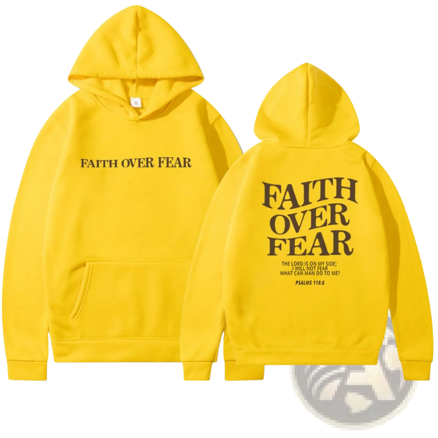 Faith Over Fear Psalm 118:6 Christian Aesthetic Hoodie