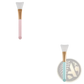 Fan Makeup Brush Set Iridescent Gradient Handle 3pc