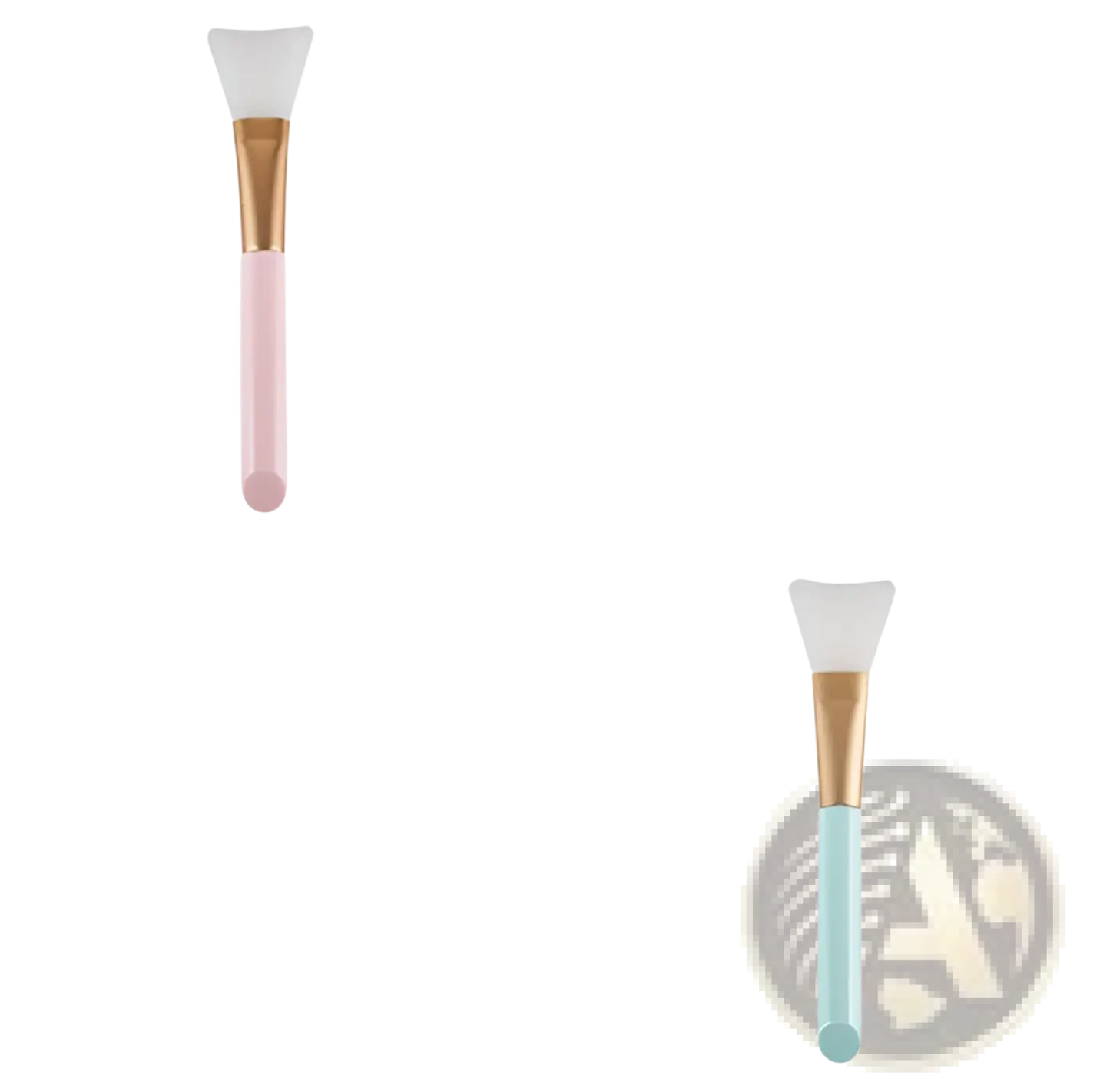 Fan Makeup Brush Set Iridescent Gradient Handle 3pc