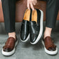Men's Double Monk Strap Leather Fashion Loafers