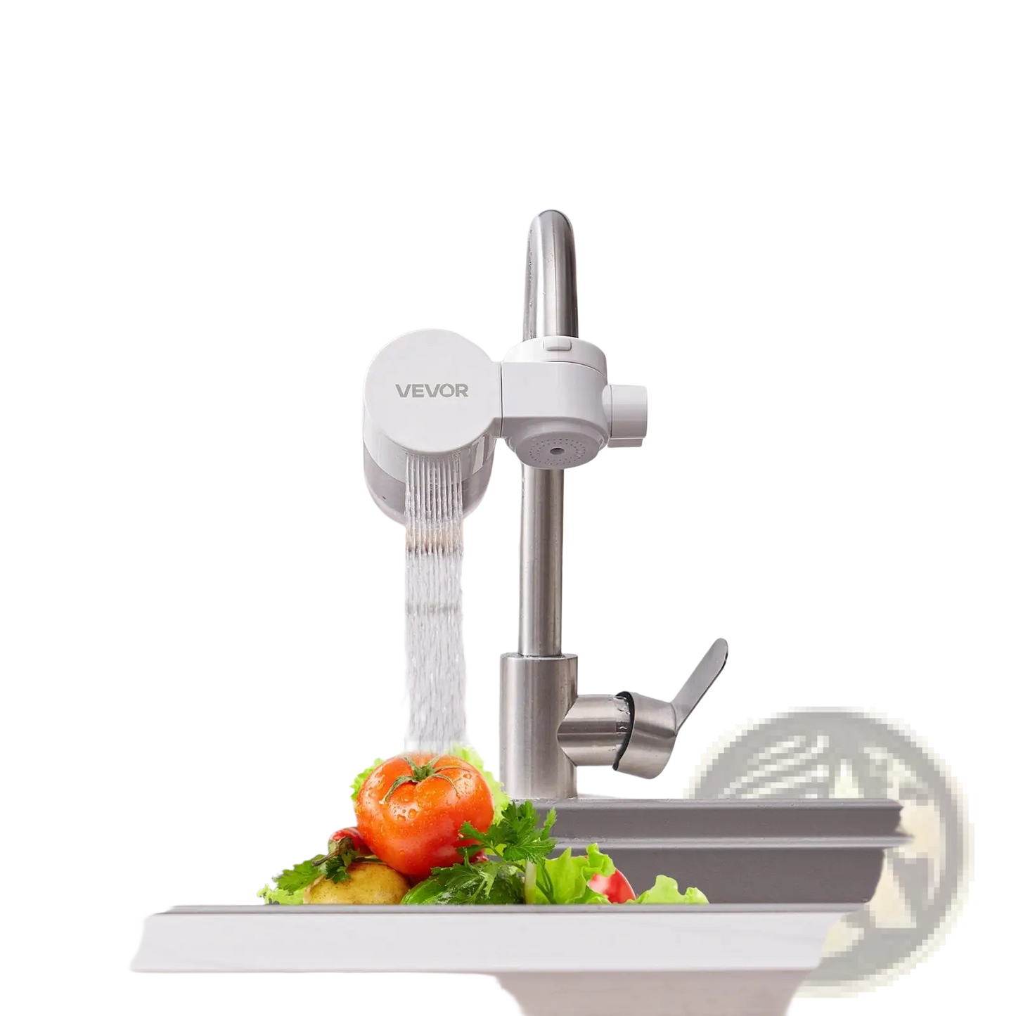 Faucet Mount Water Filter Vevor Kitchen Purifier White