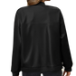 Faux Leather Bomber Jacket with Ribbed Cuffs