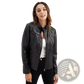 Faux Leather Moto Jacket Quilted Slim Fit Outerwear