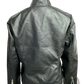 Faux Leather Moto Jacket with Stand-up Collar