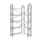 Industrial Style Corner Bookshelf With Thickened Iron Frame