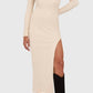 Amanda Uprichard - Secora Mock Neck Velvet Midi Dress