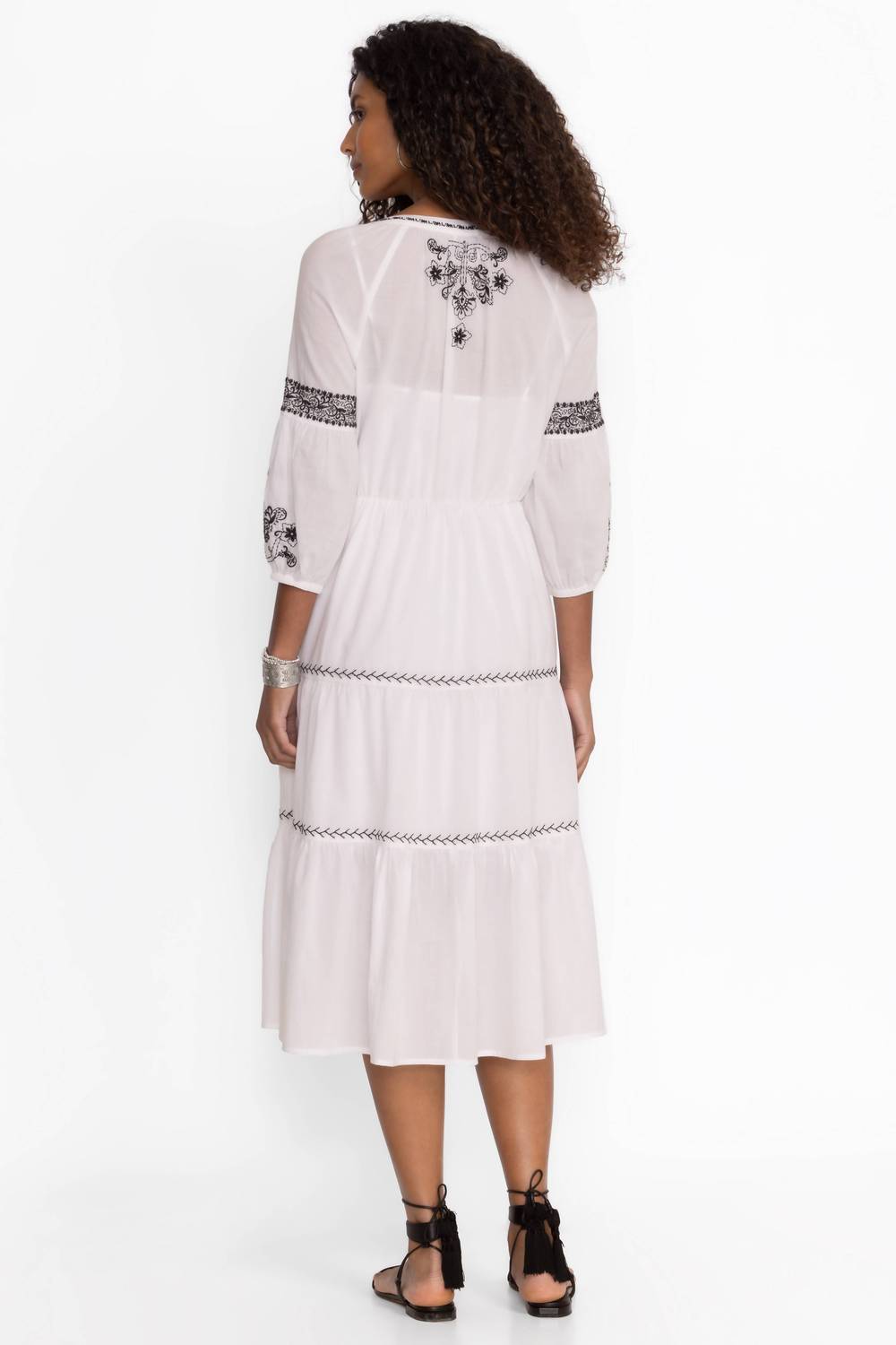 Johnny Was - CAM TIERED MIDI IRENIE DRESS