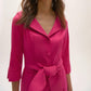 Joseph Ribkoff - Belted Stretch Taffeta Shirt Dress
