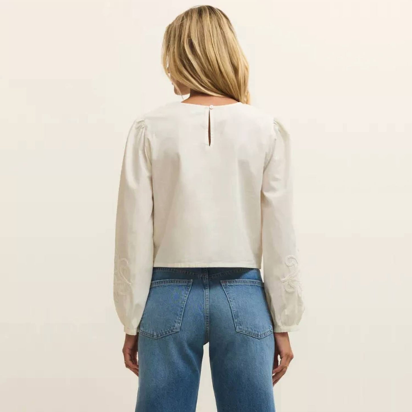 Z Supply - Tatiana Embroidered Cropped Top