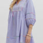 Entro - Split V-neck Puff Dress