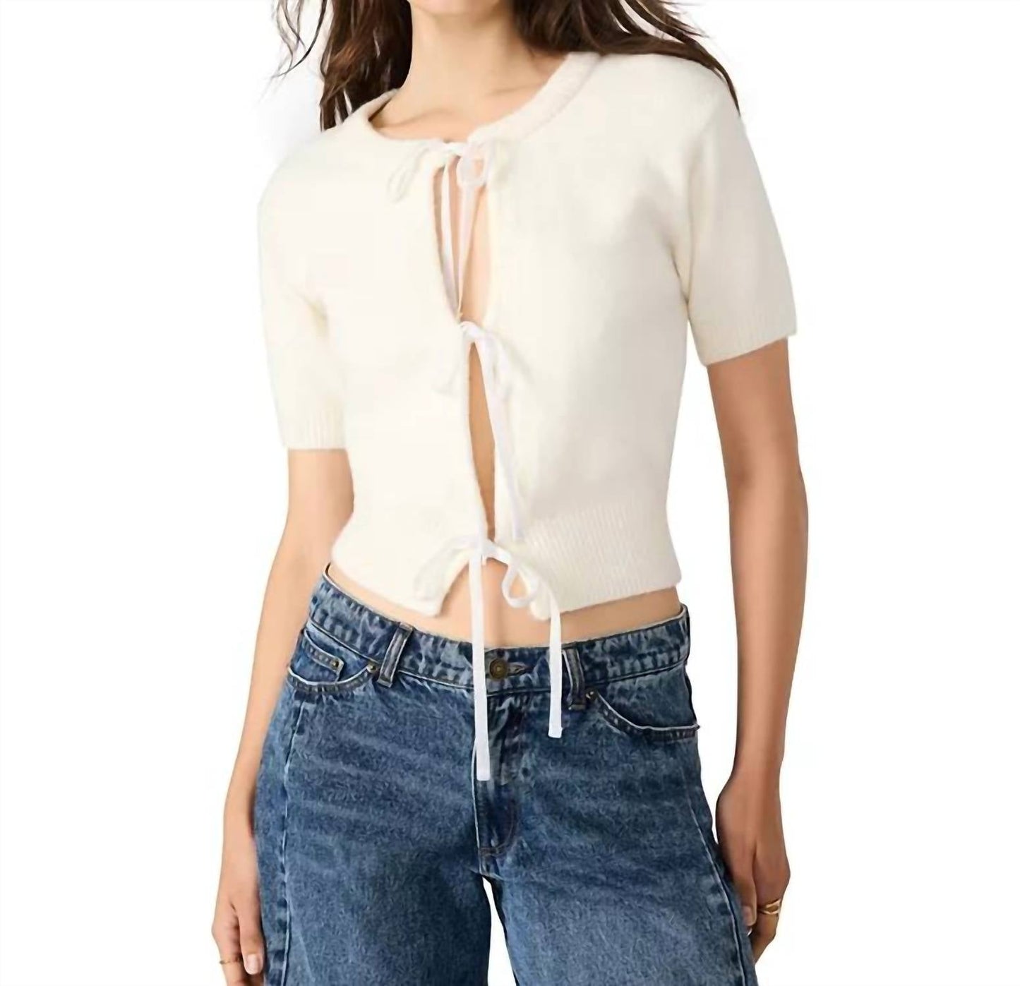 Steve Madden - Sereia Velvet Tie Cardigan