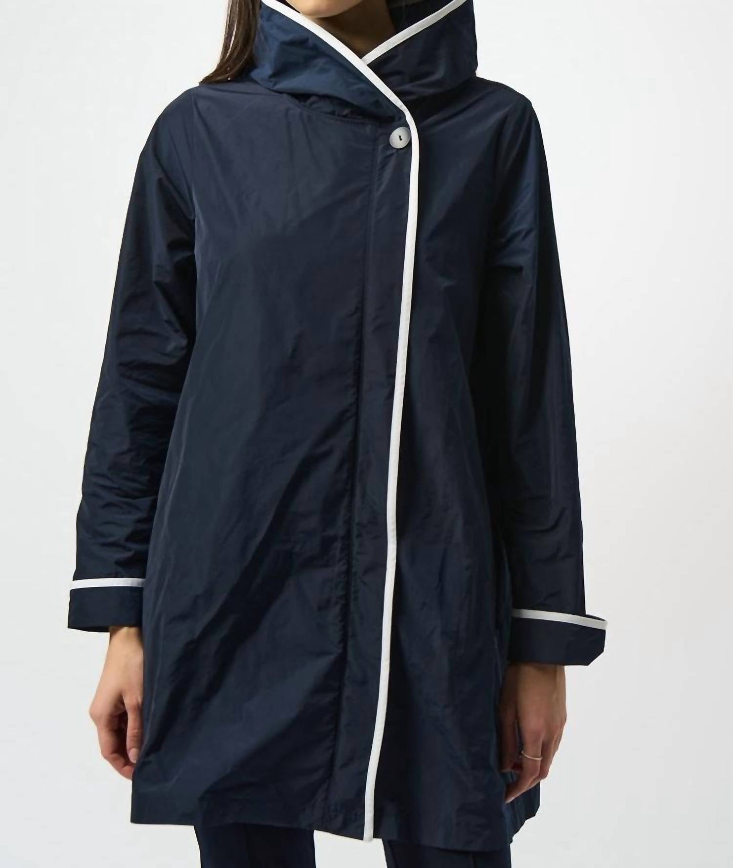 Joseph Ribkoff - Memory Hooded Trapeze Coat