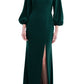 dessy-collection-bishop-long-sleeve-open-back-trumpet-gown-in-evergreen-size-18