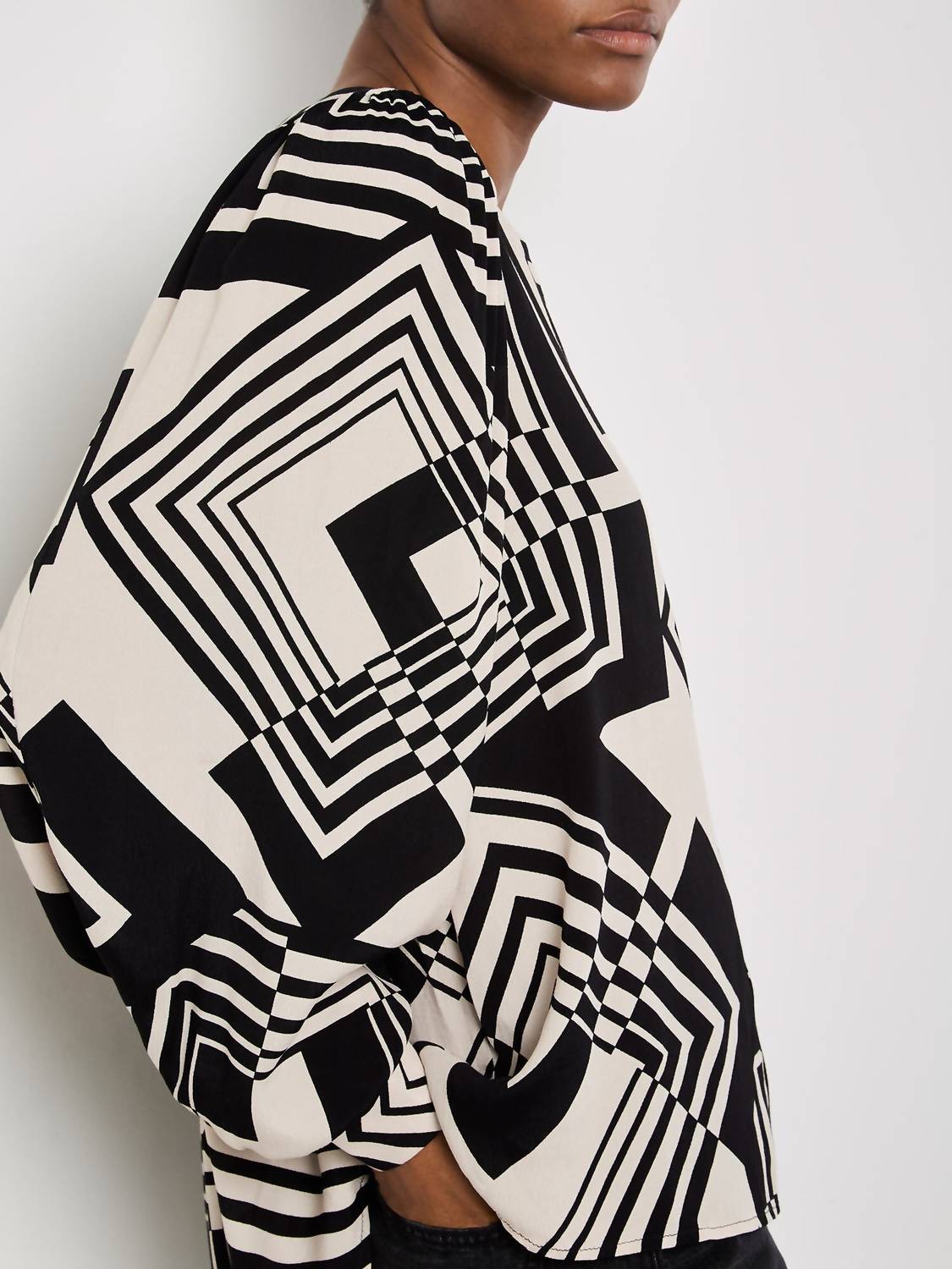 Apricot - Graphic Squares Shirt