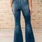 Judy Blue - High Waist Control Top Frayed Hem Flare Jeans