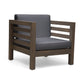 Outdoor Acacia Wood Patio Chair With Fabric Cushion
