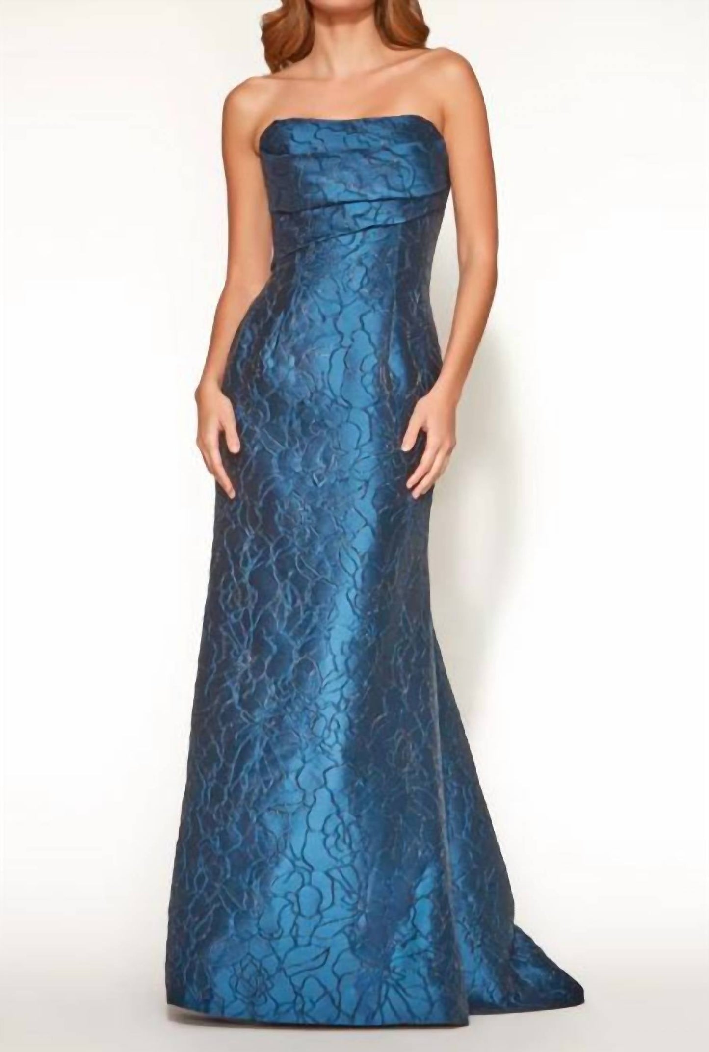 Black Label - Leila Draped Strapless Trumpet Gown
