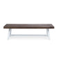 Tranquilizer Outdoor Acacia Wood Bench With Slat Panel Design