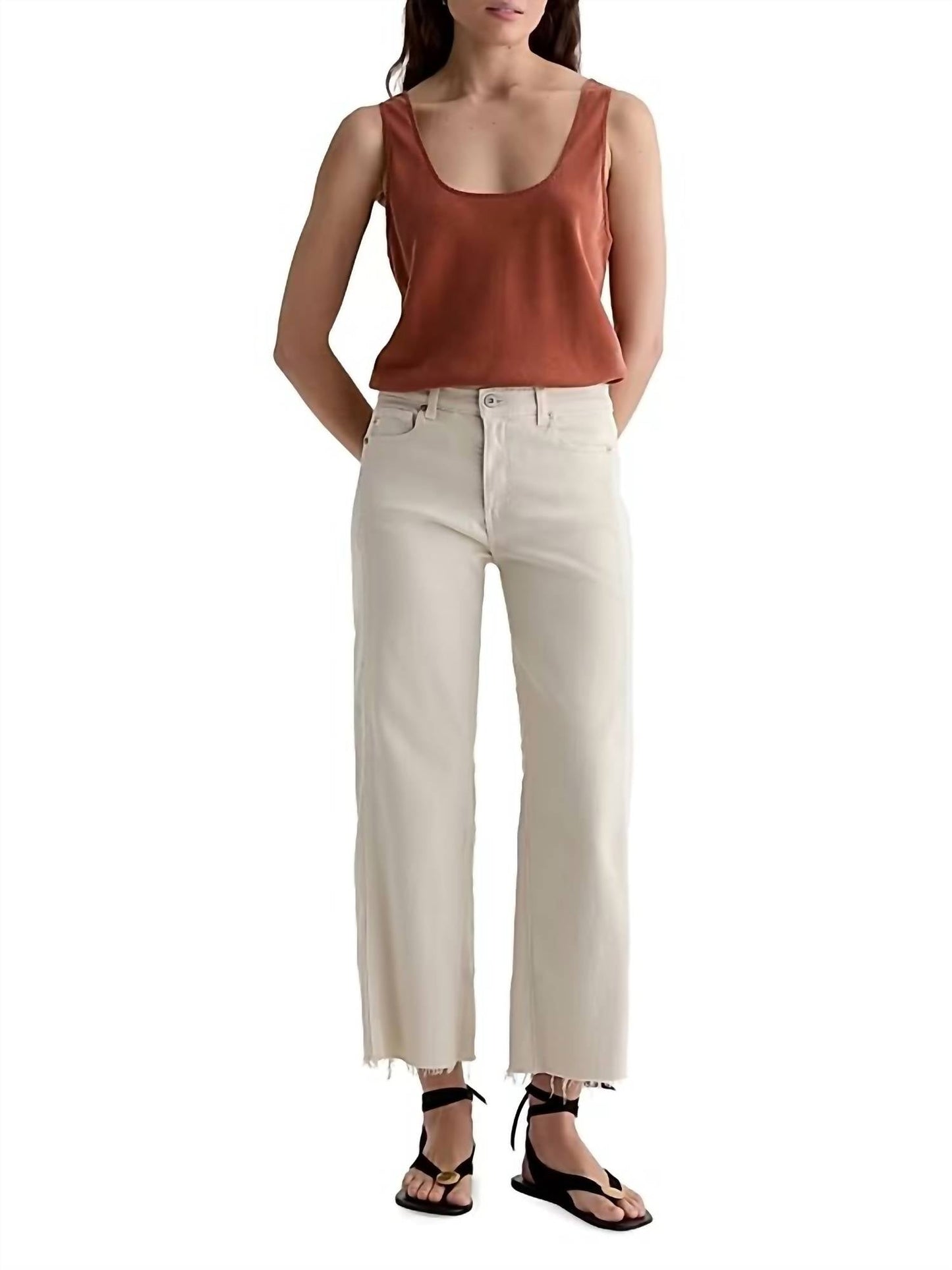 Ag Jeans - Saige Wide Leg Cropped Jeans