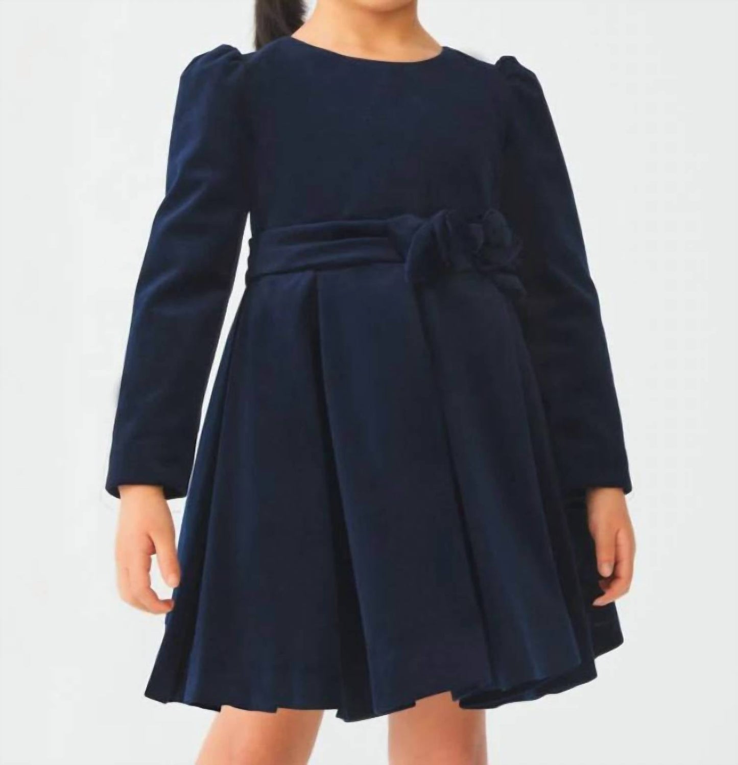 Abel & Lula - Girls Pleated Velvet Dress