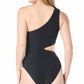 Michael Kors - Women's One Shoulder Side Cutout Swimsuit