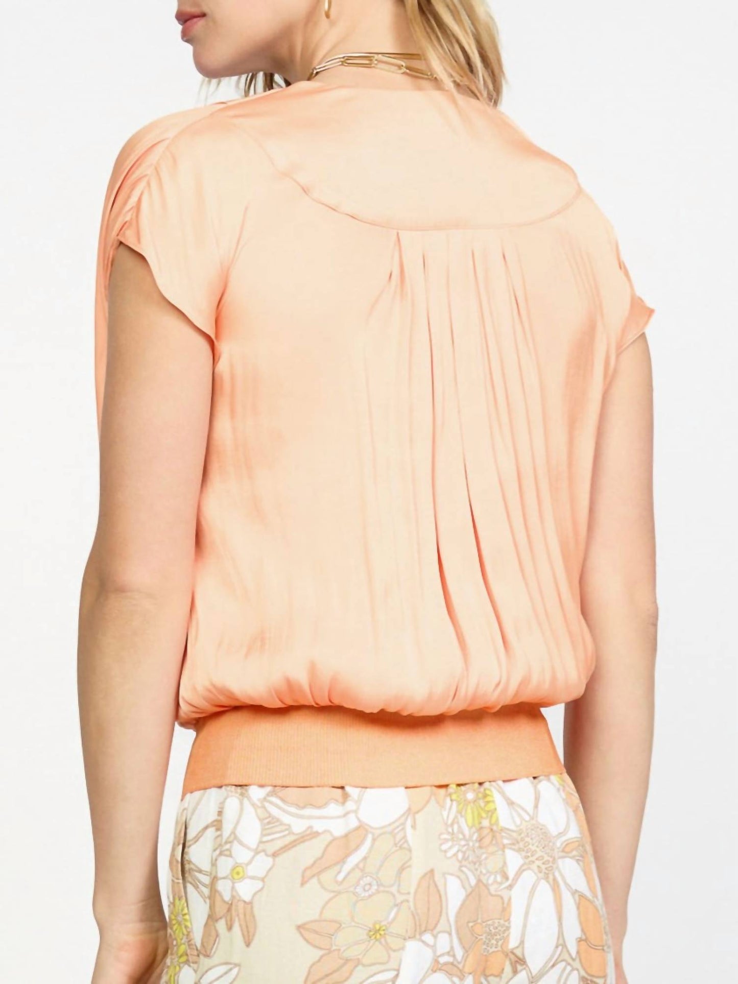 Current Air - Cap Sleeve Surplice Top