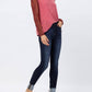 Judy Blue - Mid Rise Long Inseam Skinny Denim Jeans