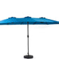 14.8 Ft Double Sided Outdoor Umbrella Rectangular Large with Crank