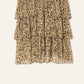 Bash - Midi Printed Ruffled Skirt