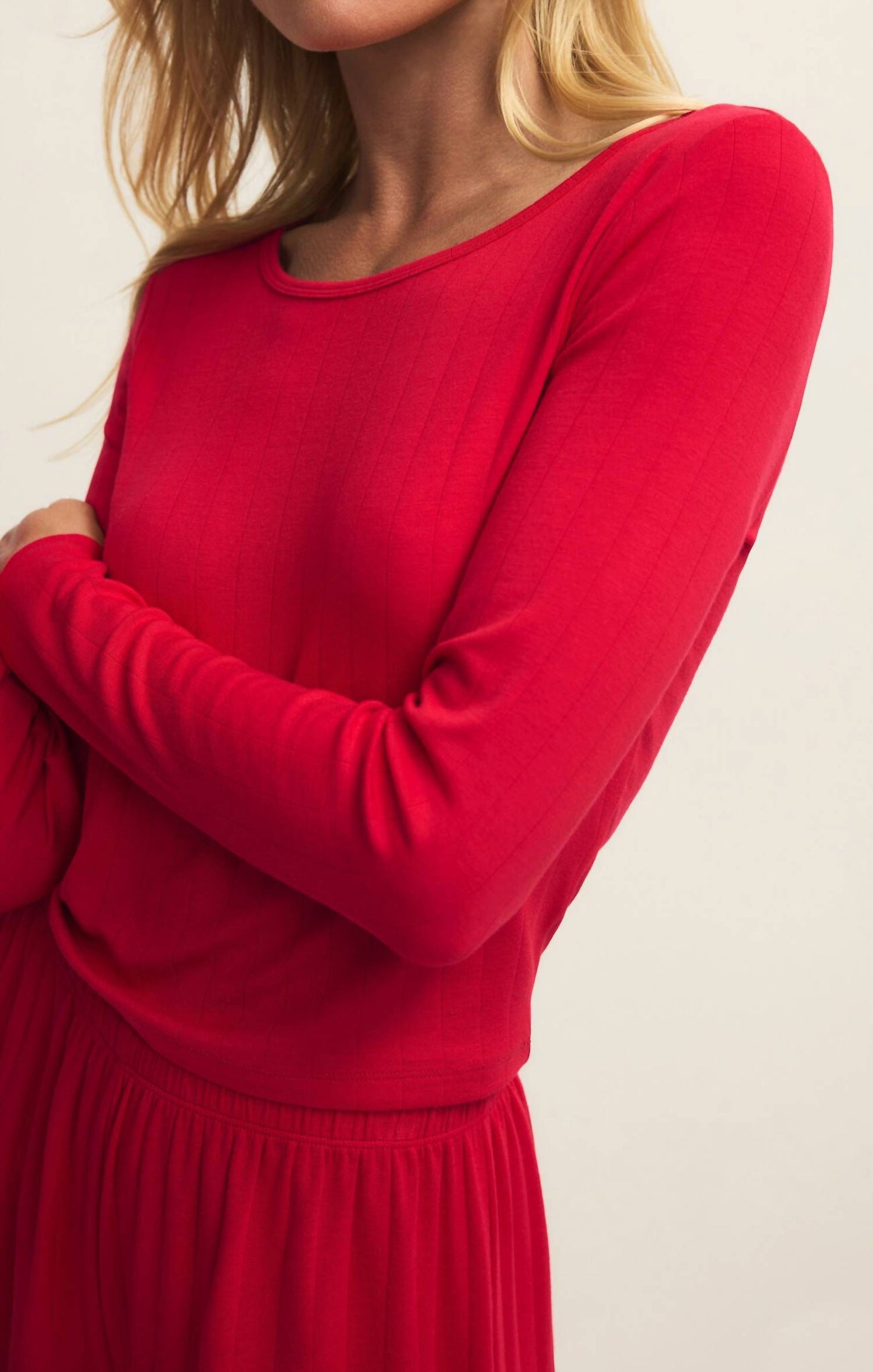 Z Supply - Felt Cute Long Sleeve Rib Top