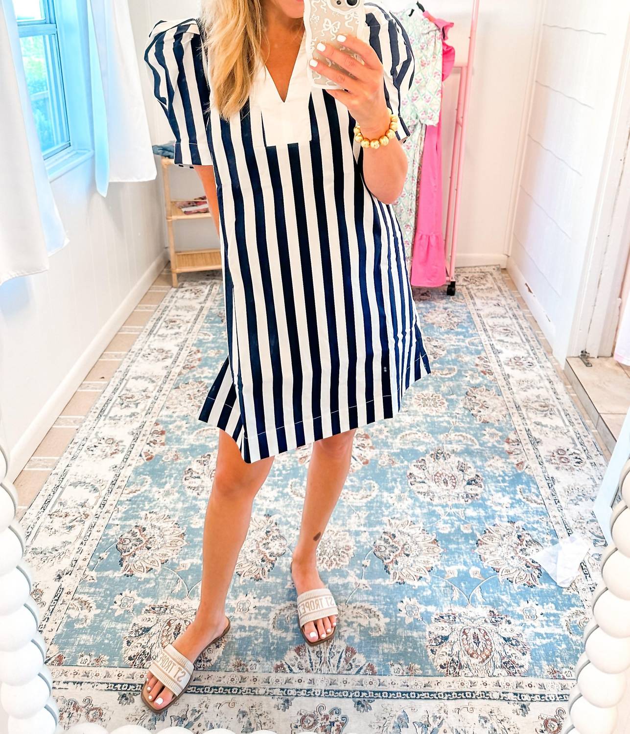 2.7 August Apparel - Stripe Dress