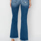 Risen - Full Size Frayed Step Hem Ankle Straight Jeans