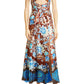 ALEXIS Nisa Mix Floral Satin Dress in Brun Blossom, Size Medium
