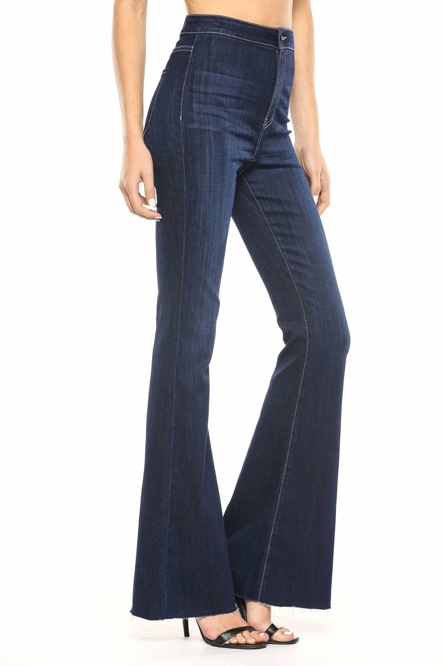 Cello - High Rise Dark Wash Super Flare