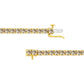 14K Yellow Gold Plated .925 Sterling Silver 8.0 Cttw Diamond Classic Link Tennis Bracelet (K-L Color, I2-I3 Clarity) - 7-1/4"