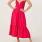 Astr - Eleni Linen-blend Midi Dress