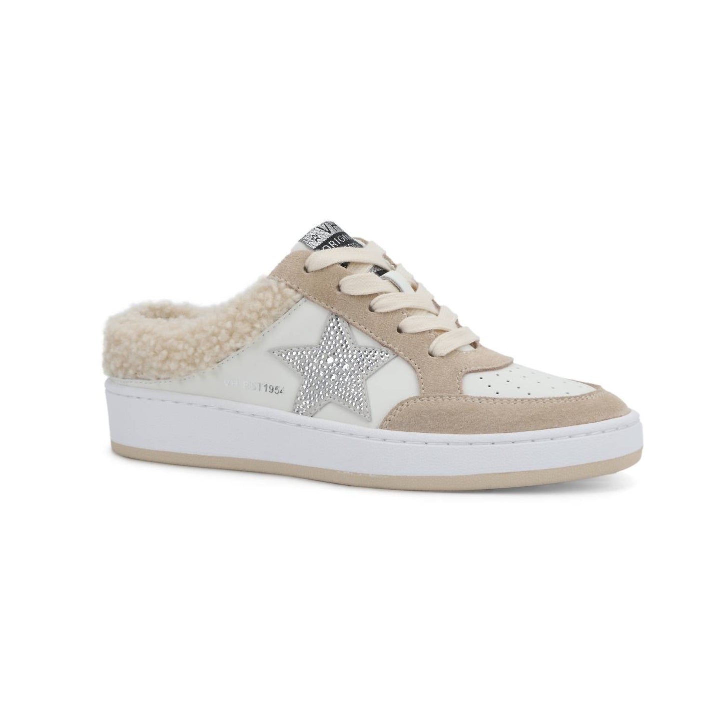 Vintage Havana - Women's Baller Rhinestone Star Fur Slide Shoes