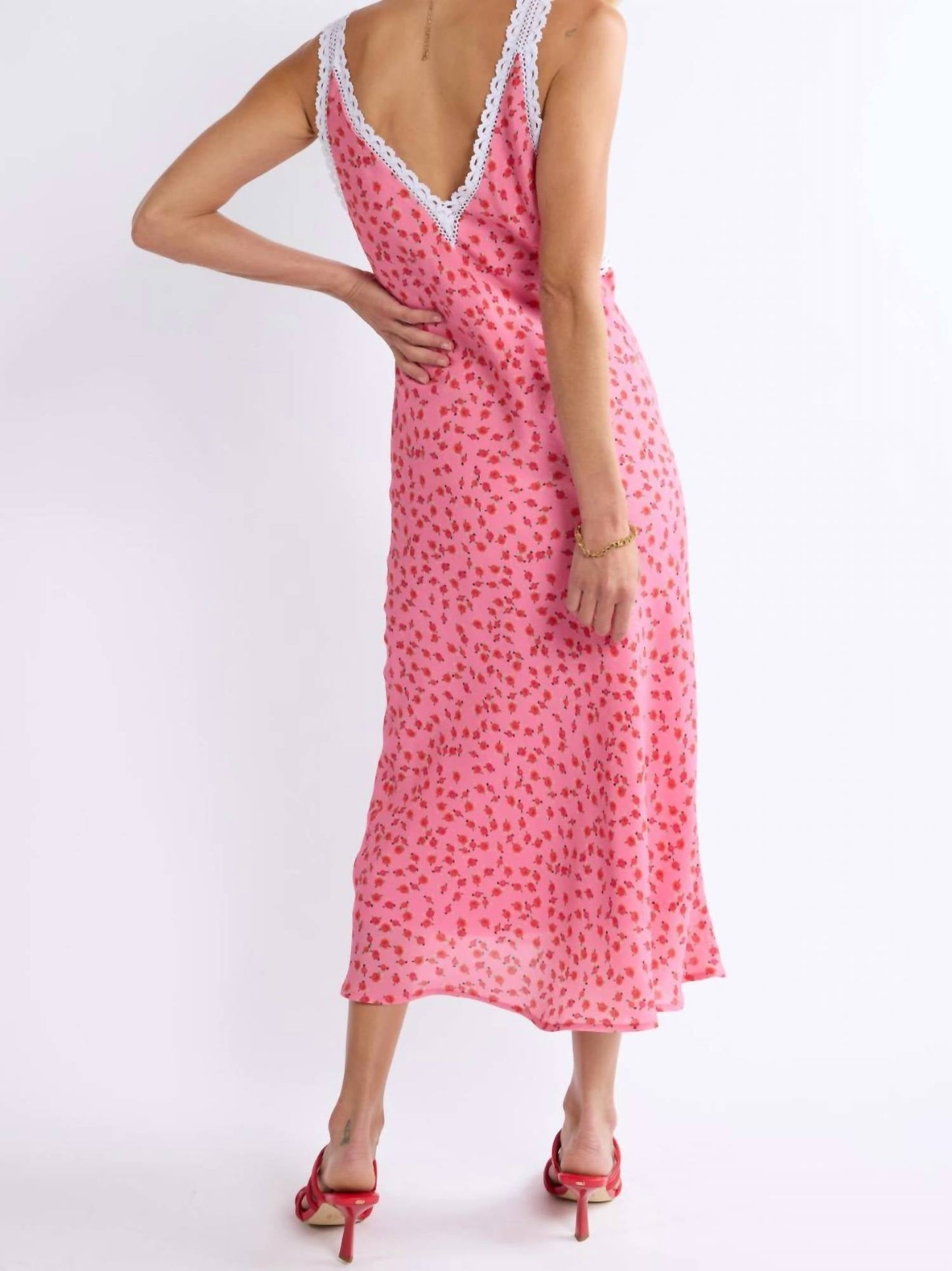 Sage The Label - Botanica Lace Detail Midi Dress