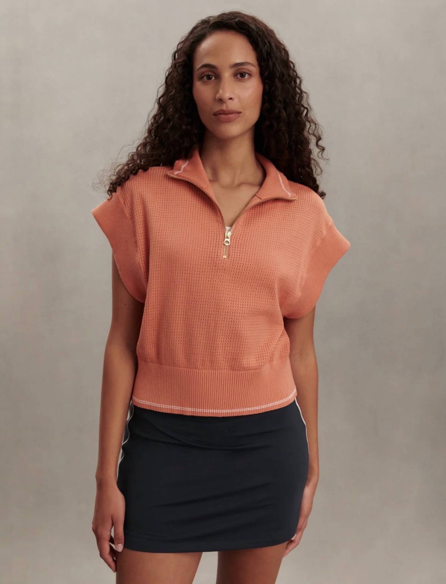 Varley - Fulton Cropped Knit Sweater Vest