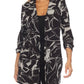 Joseph Ribkoff - Abstract Open Front Longline Blazer