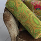 Creative Co-Op - Cotton Velvet Embroidered Bolster Pillow