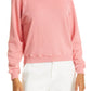 THE GREAT. The Shrunken Sweatshirt in Dark Victorian Rose, Size 0